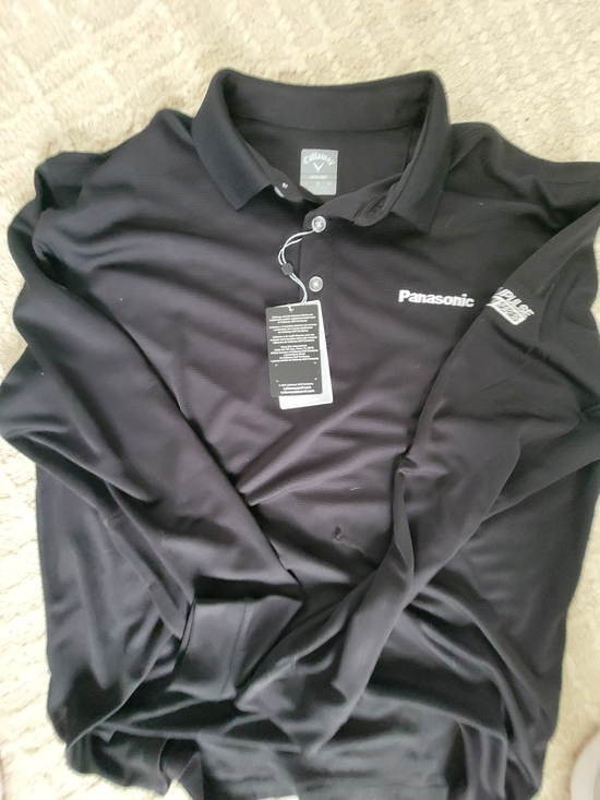 Callaway Other - Callaway Black Men's Long-Sleeve Golf Polo with Panasonic Logo, L